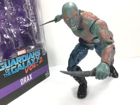 Marvel Legends Drax 6 Inch Guardians of the Galaxy Vol  2 Titus BAF Chefatron Review