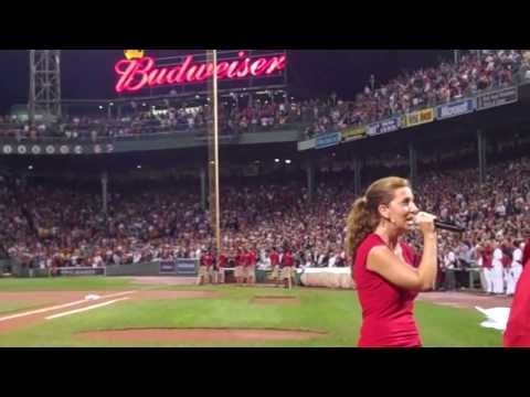 Shanna Jackman Performing the National Anthem during a Red Sox Game!