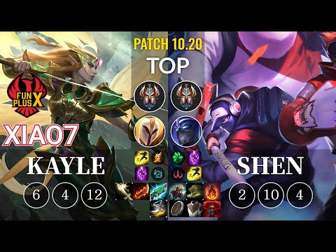 FPB xiao7 Kayle vs Shen Top - KR Patch 10.20