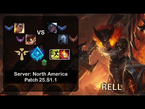 Rell Support + Ziggs vs Senna + Viktor - NA Server - Patch 25.S1.1