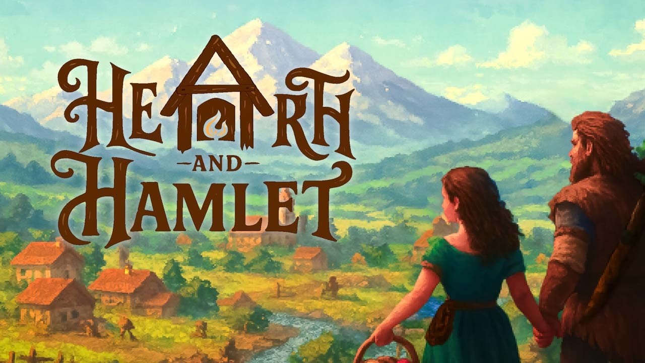 Promotional image showing a medieval kingdom in a pixel art fantasy setting