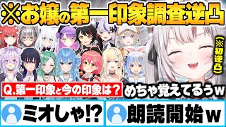 初の逆凸待ちで第一印象と今の印象を調査した結果、子育て日記のような朗読会が始まり一気に懐かしく感じるお嬢誕生日逆凸面白まとめ【百鬼あやめ ホロライブ 切り抜き Vtuber】