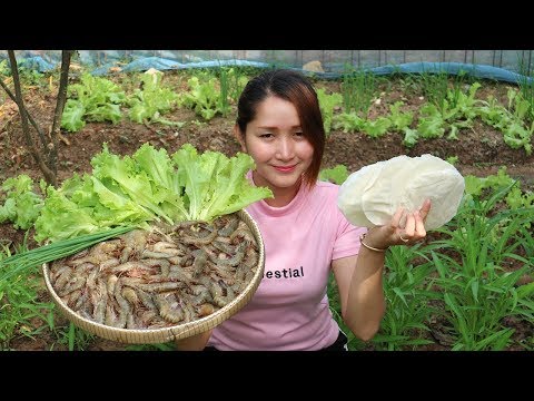 Yummy Shrimp Wrapped Rice Paper - Wrapped Fried Shrimp - Cooking With Sros Video