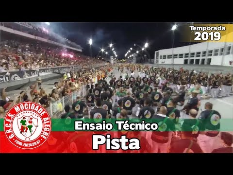 Bateria Mocidade Alegre 2019 -  Bateria no ensaio técnico (Pista) - Apoteose ao vivo SP
