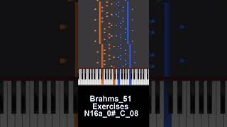 Brahms 51 N16a Complete 0# C 08　[ Improve in 1 minute]　1分で上達するブラームス「51の練習曲」【N16a_0#_C_08】
