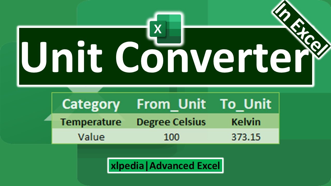 How to Make a Unit Converter in Excel