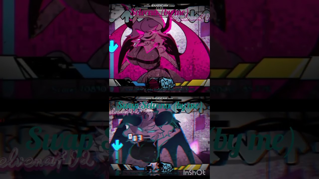 Selvena sings come along with me COMPARISON | Selvena vs Selvena Swap #selvena #fnf #mfm #shorts