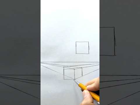 Como transformar quadrado em cubo usando a perspectiva #comoaprenderadesenhar #auladedesenho