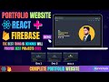 Build Portfolio Website Using Reactjs And Firebase Create React And Firebase Portfolio Website