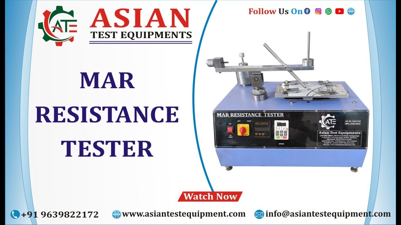 ASIAN MAR RESISTANCE TESTER | SCRAPE ADHESION TESTER MAR RESISTANCE TESTER | ASIAN MAR RESISTANCE |