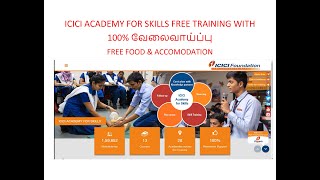 ICICI ACADEMY FOR SKILLS | FREE TRAINING + 100% JOB PLACEMNT |