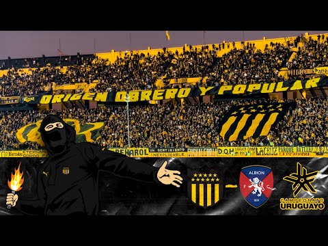 "RECIBIMIENTO Y GRAN ALIENTO HINCHADA DE PEÑAROL vs Albion - Clausura 2022" Barra: Barra Amsterdam • Club: Peñarol • País: Uruguay