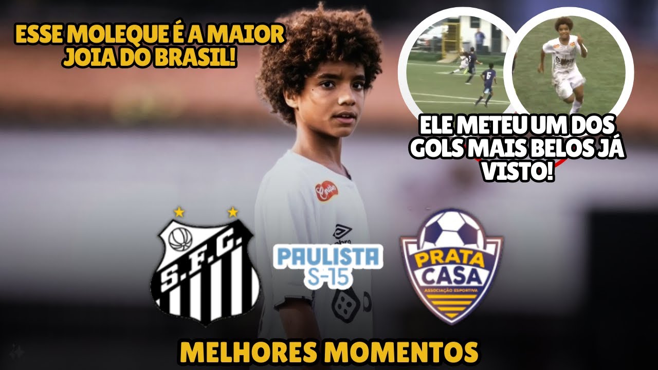 KAUAN BASILE É UM ASTRO! | Santos x Prata da Casa | Melhores Momentos | Paulistão Sub-13 2024