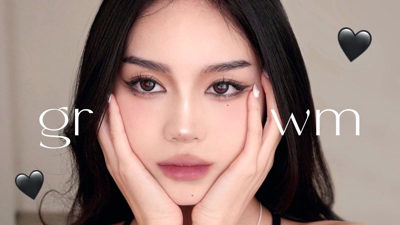 Everyday Cool Tone Makeup 🐈‍⬛ #grwm