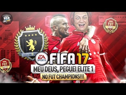 NÃO ACREDITO!!! AGORA SOU ELITE 1 POXAAAAAAAA!!! FUT CHAMPIONS FIFA 17 ULTIMATE TEAM