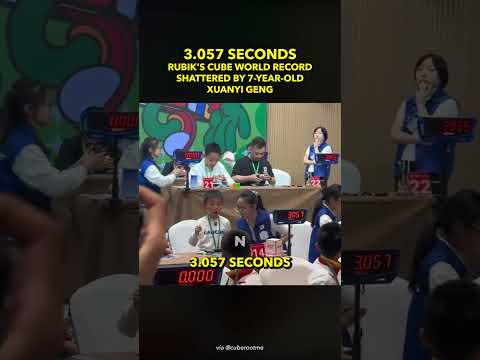 3.057 SECONDS Rubik's Cube World Record SHATTERED By 7-Year-Old