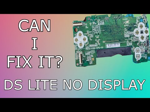 Nintendo DS lite turns on green light but no display on screens FIXED board repair