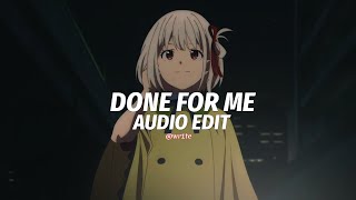 Download lagu done for me - charlie puth [edit audio] mp3