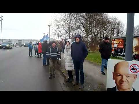 Scholz in Husum 5.2.2023 Mahnwache für den Frieden, Bauernproteste, Frauenrechte im Iran