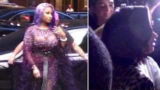 Rival Rappers Nicki Minaj And Cardi B Attend NYC Fashion Media Awards