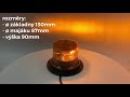 LED maják oranžový - 36x1W LED na pevnú montáž / 12-24V / ECE R65 (130x100mm) - Video Youtube