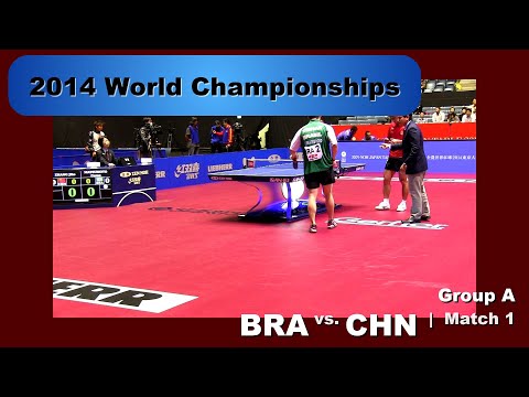 2014 WTTC Men's Team - Group A: BRA-CHN Match 1: Cazuo Matsumoto v Zhang Jike
