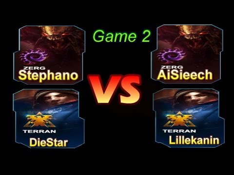 StarCraft 2 - Stephano [Z] & DieStar [T] VS AiSieech [Z] &Lillekanin [T]  G2(Commentary)