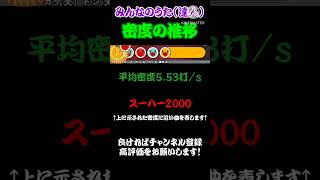 みんなのうた(達人譜面)の平均密度の推移 #Shorts #Short #密度調べ #太鼓の達人