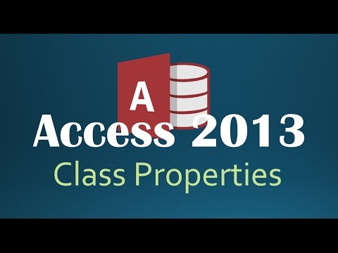 48. VBA - Class Properties (Programming In Access 2013)