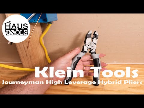 Klein Tools J2159CRTP Side Cutting Pliers, 9-Inch Journeyman High Leverage Hybrid Pliers