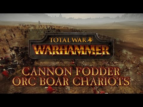 Total War: Warhammer - Cannon Fodder: Zombie Horde vs Orc Boar Chariots!
