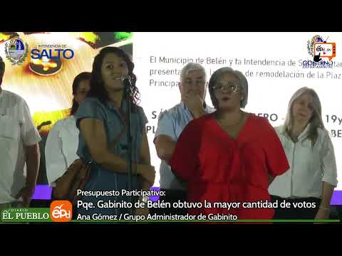 Salto, Presupuesto Participativo: Grupo Administrador del Pqe. Gabinito de Belén salió favorecido