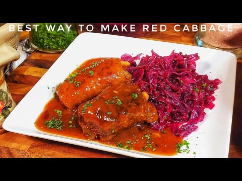 Oma's Fantastic German Braised Red Cabbage and Beef Roulades Recipe | I absolutely love the gravy!!