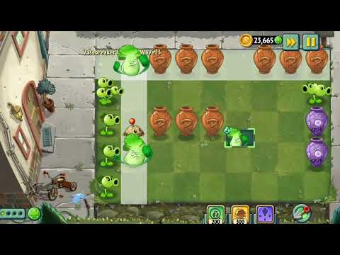 Pvz2: Vasebreaker Endless Zombies Vs Bonk-choy, Repeater, Potato-Mine ll Plants Vs Zombies 2 Wave-13