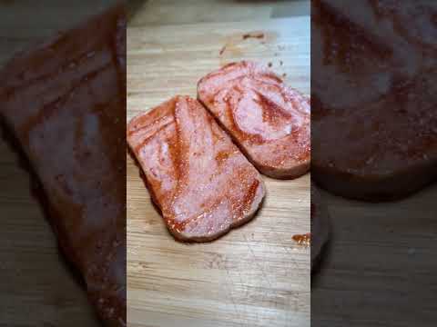 I cooked spam with sriracha and sugar