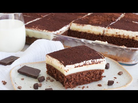 Everyone's asking for this recipe | Moist chocolate cake with custard