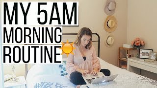 MY 5AM PRODUCTIVE MORNING ROUTINE 2018 | HOW TO WAKE UP EARLY | Hayley Paige