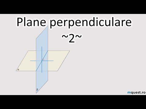 Plane perpendiculare (2), clasa a VIII-a