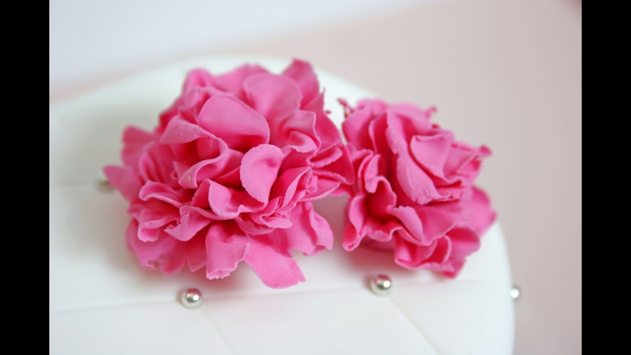 Goździki z masy cukrowej jak zrobić - Kwiaty z masy cukrowej