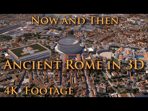 Ancient Rome in 3D Iconic locations - Now and Then - 4K Footage