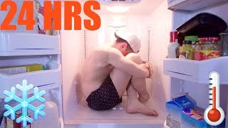 24HR OVER NIGHT CHALLENGE IN A FREEZER **Extreme Cold Challenge**