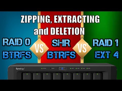 Synology NAS SHR+BTRFS versus RAID 1+EXT4 - ZIPs, Unpacking and Deletion