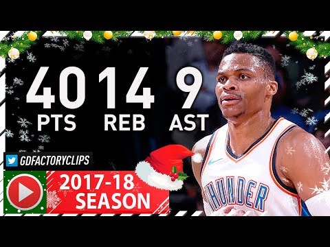 Russell Westbrook Full Highlights vs Bucks (2017.12.29) - 40 Pts, 14 Reb, 9 Ast