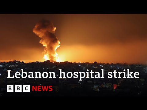 Video | Lebanon says 13 killed in Israeli strike near southern Beirut hospital | BBC News