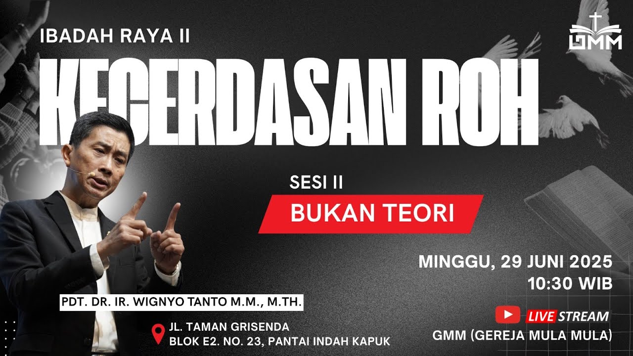 Sesi 2 – KECERDASAN ROH: BUKAN TEORI – Pdt. Dr. Ir. Wignyo Tanto, M.M., M.Th. (290625)