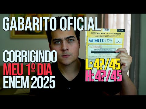 CORRIGINDO minha prova do 1º DIA do ENEM ao VIVO (Gabarito OFICIAL)