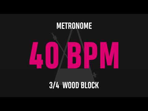 40 BPM 3/4 - Best Metronome (Sound : Wood block)