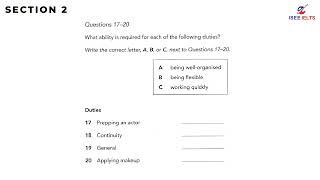 CAM 21 | IELTS LISTENING TEST | TEST 1 - SECTION 2 #english #listening #ielts #education #iseeielts