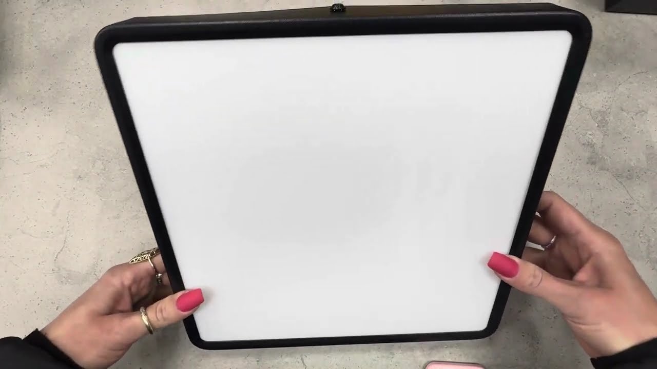 Накладной светодиодный светильник VIDEX 24W 5000K 220V квадратный черный (VL-DLSS-245B)