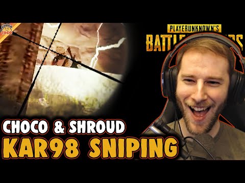 Shroud is Having a Very Good Time Kar98 Sniping with chocoTaco - PUBG Erangel Miramar Duos Gameplay